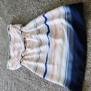 Women's white house back market colored striped tube dress